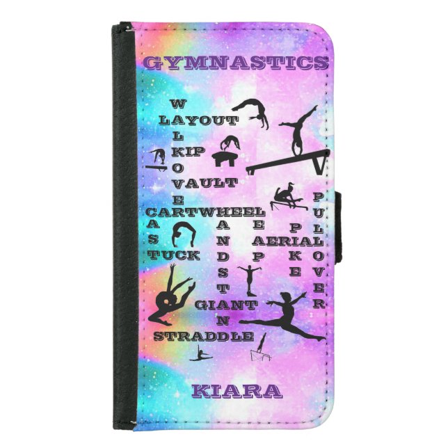 Gymnastics Skills Crosswords Wallet Case (Front)