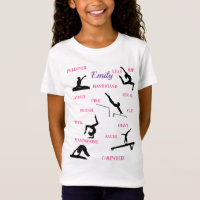 Gymnastics Skills Typography T-Shirt