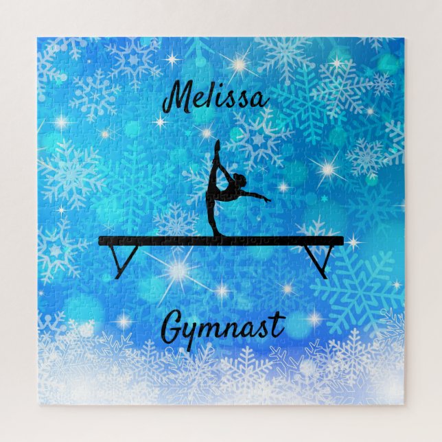 Gymnastics Snowflake Balance Beam   Jigsaw Puzzle (Vertical)