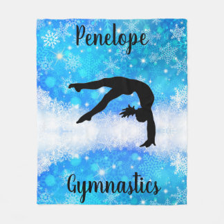 Gymnastics Snowflake Fleece Blanket
