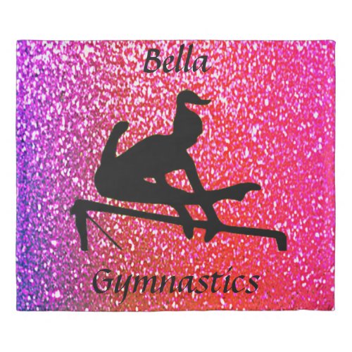 Gymnastics Sparkle Bars  Beam Custom Duvet Cover