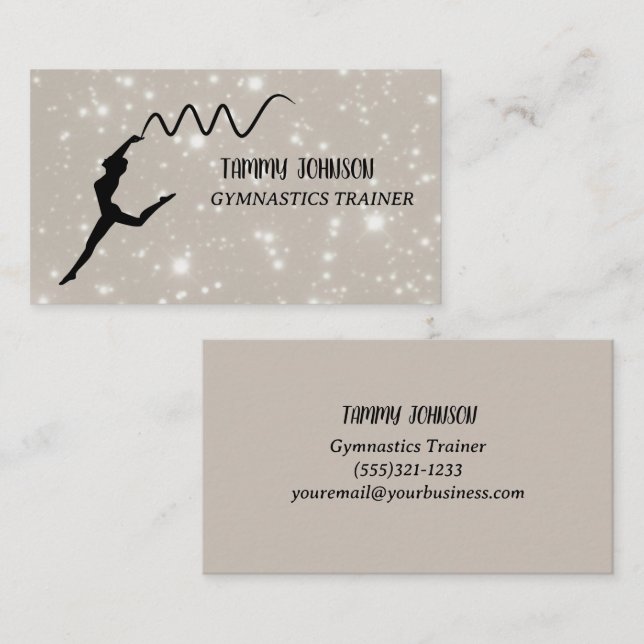 Gymnastics Sparkle  Business Card (Front/Back)