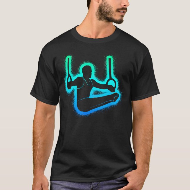 Gymnastics Sports Rings Kids Boys Gymnast T-Shirt (Front)