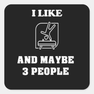 Gymnastics Square Sticker