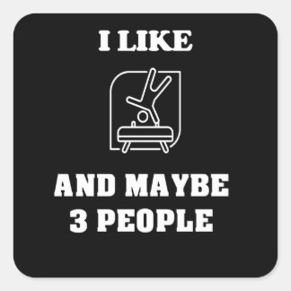 Gymnastics Square Sticker