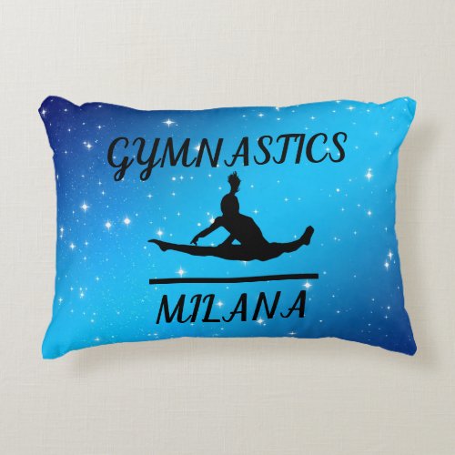 Gymnastics Star Personalized Throw Pillow