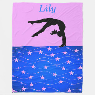 Gymnastics Stars Personalized Fleece Blanket