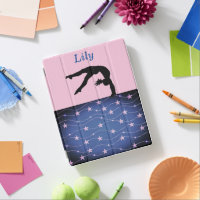 Gymnastics Stars Pink and Blue Personalized iPad Smart Cover