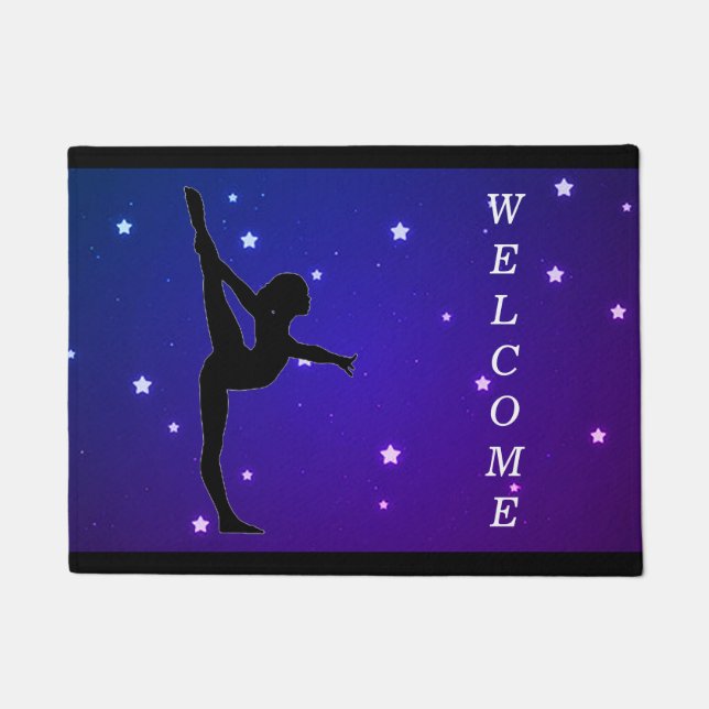 Gymnastics Stars Welcome Door Mat (Front)