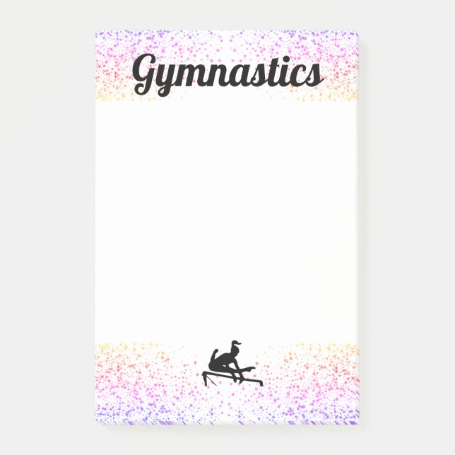 GYMNASTICS STATIONERY - Notes 4"x 6" (Front)