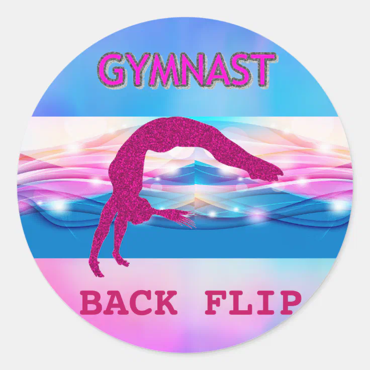 Gymnastics stickers. classic round sticker Zazzle