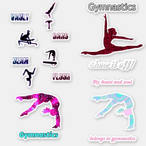 Gymnastics Stickers for Girls