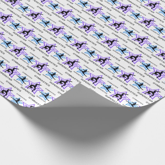 Gymnastics Superstar Wrapping Paper (Corner)