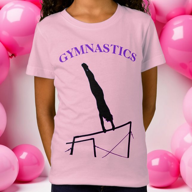 Gymnastics T-Shirt Uneven Bars Giant w/ Name (Gymnastics T-Shirt )