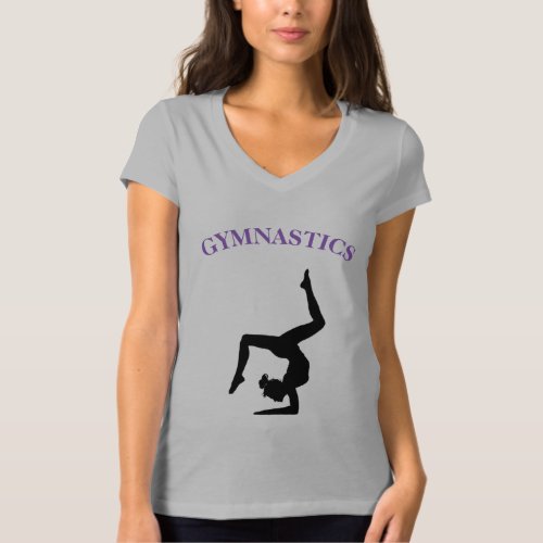 Gymnastics T_Shirt with Personalized Name on back