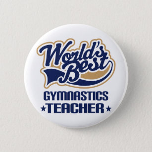 Gymnastics Teacher Gift Button