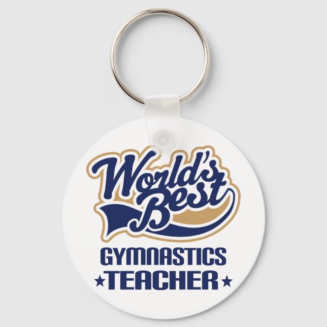 Gymnastics Teacher Gift Keychain (Front)