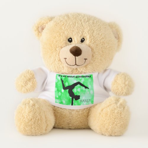 GYMNASTICS teddy bear with personalized name