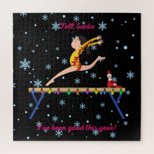 Gymnastics Tell Santa I've Been Good This Year    Jigsaw Puzzle