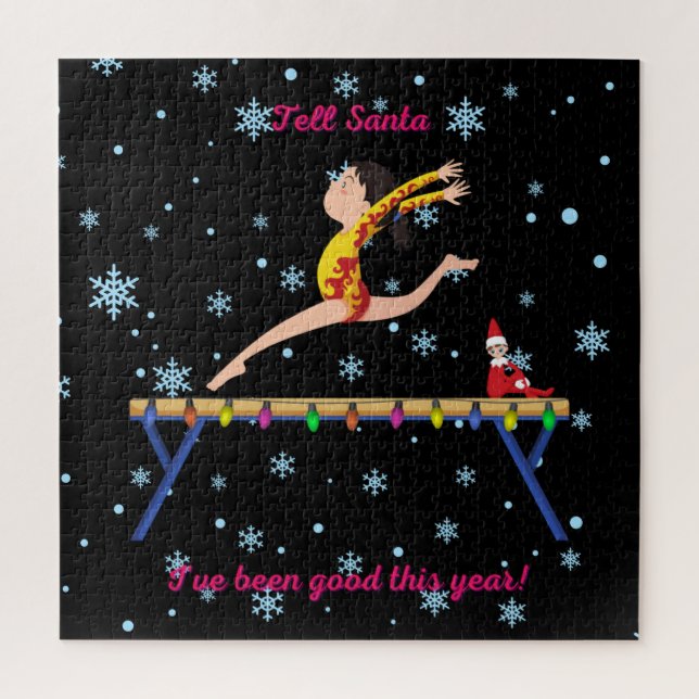 Gymnastics Tell Santa I've Been Good This Year    Jigsaw Puzzle (Vertical)