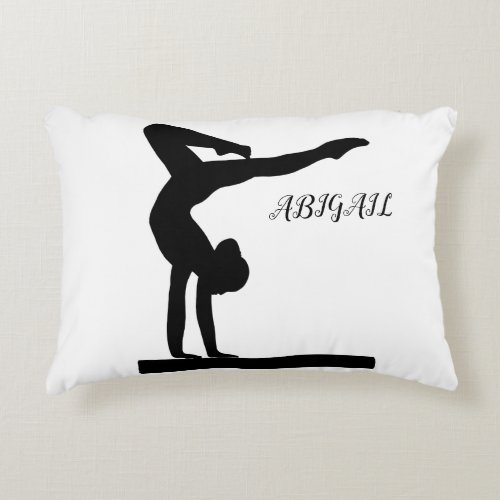 GYMNASTICS THROW PILLOW PERSONALIZED