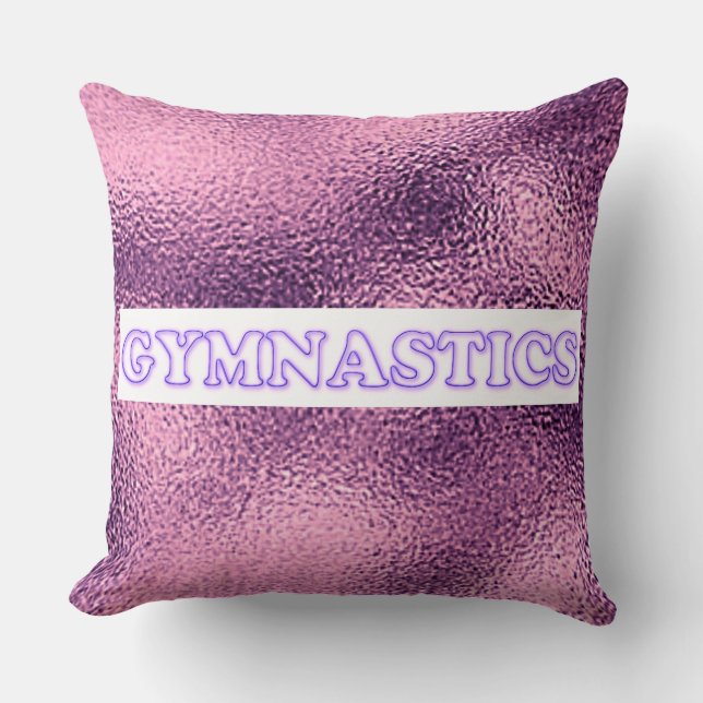 Gymnastics throw pillow. throw pillow (Front)