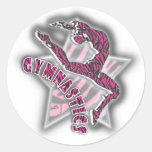 Gymnastics Tiger Star Sticker Pink at Zazzle