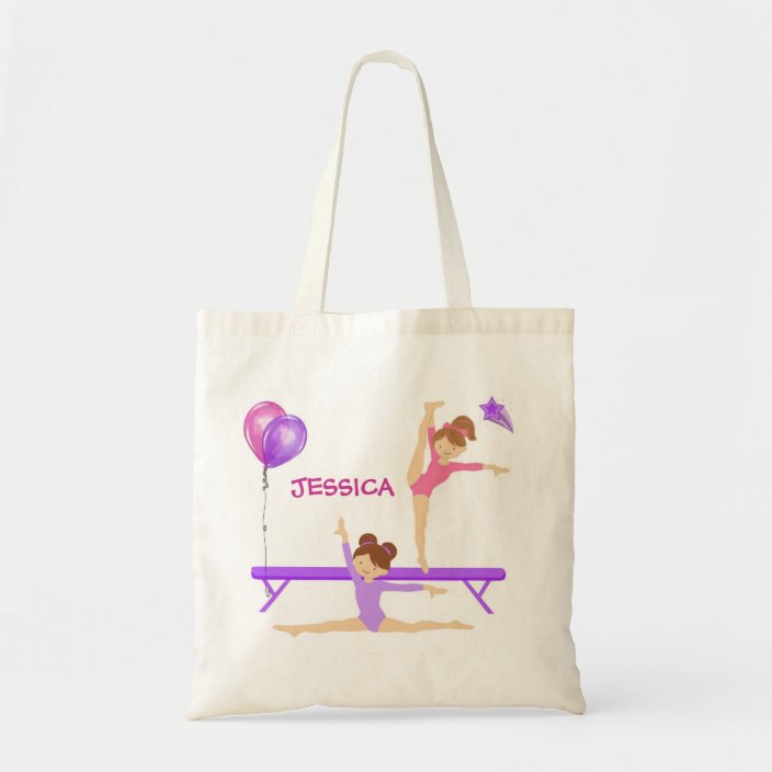 Gymnastics tote bag personalized Zazzle
