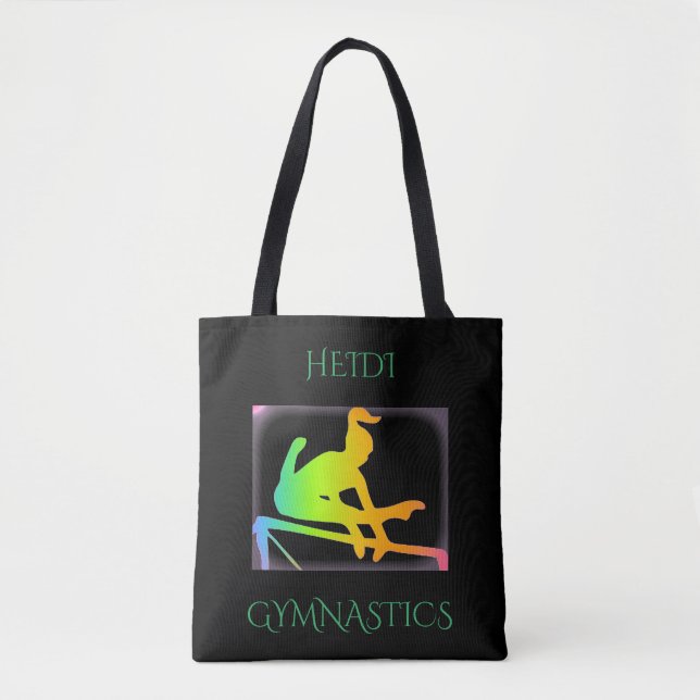 GYMNASTICS TOTE WITH CUSTOM NAME! BAG (Front)