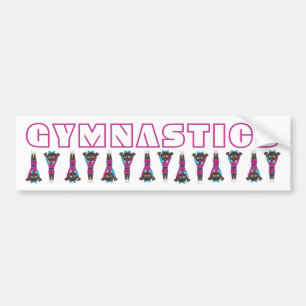 Gymnastics Tumbling Gymnast Gym Mom Coach Acrobat Bumper Sticker