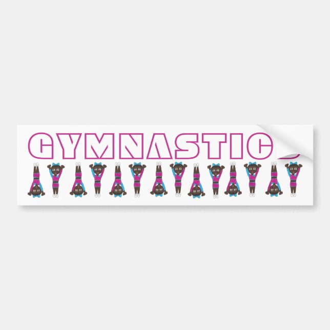 Gymnastics Tumbling Gymnast Gym Mom Coach Acrobat Bumper Sticker (Front)
