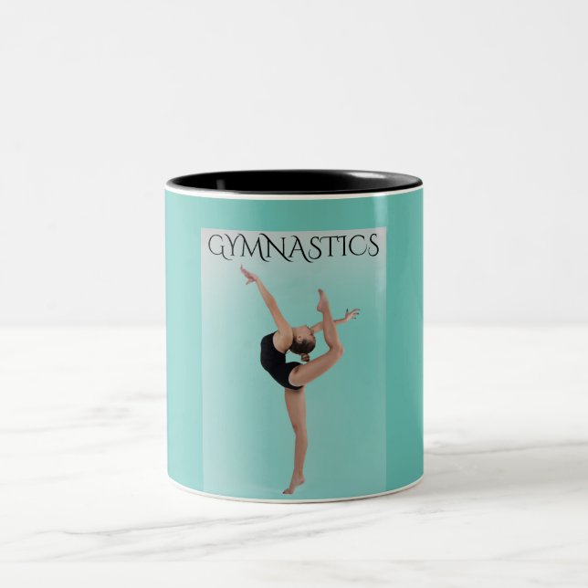 Gymnastics two toned coffee mug. Two-Tone coffee mug (Center)