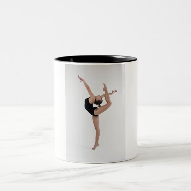 Gymnastics two toned coffee mug. Two-Tone coffee mug (Center)