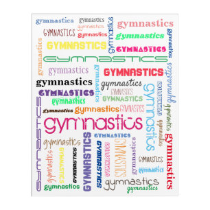 Gymnastics Typography Acrylic Wall Art
