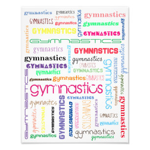 Gymnastics Typography Photo Enlargement Print
