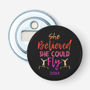 Gymnastics Uneven Bars - Believed She Could Fly Bottle Opener