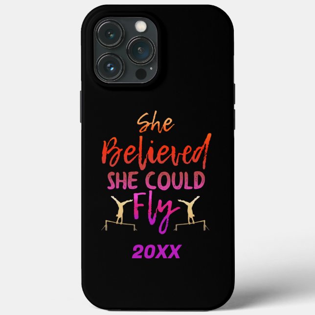 Gymnastics Uneven Bars - Believed She Could Fly Case-Mate iPhone Case (Back)