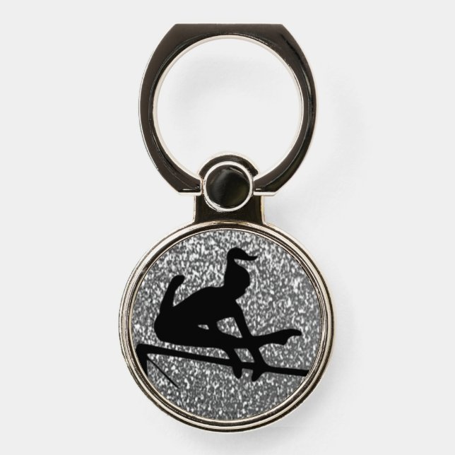 Gymnastics Uneven Bars Sparkle Ring Holder (Front)