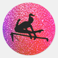 Gymnastics Uneven Bars Sparkle Stickers