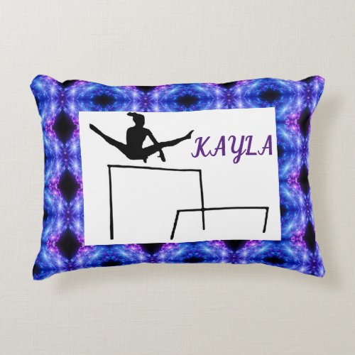 Gymnastics uneven bars throw pillow accent pillow