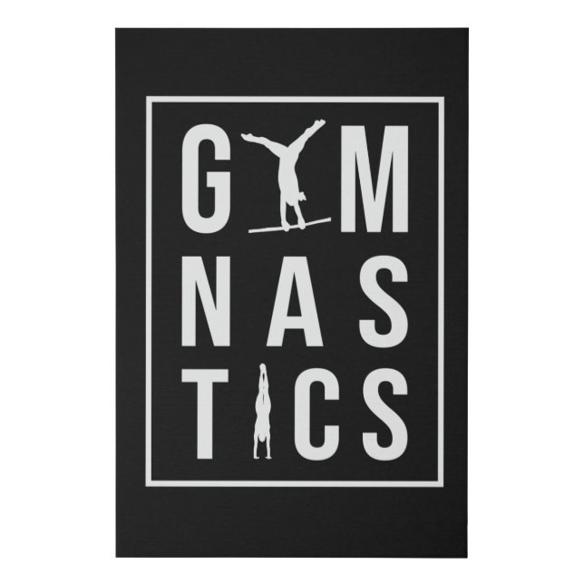 Gymnastics Unven Bars Hopper Acrobat Mat Gymnast Faux Canvas Print (Front)