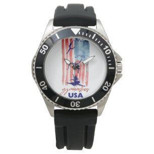 Gymnastics USA American Flag Watch