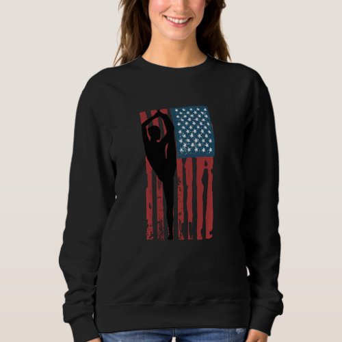 Gymnastics Usa Flag Gymnast Mom Dad Parent Gymnast Sweatshirt