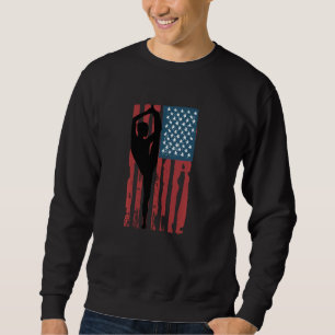 Gymnastics Usa Flag Gymnast Mom Dad Parent Gymnast Sweatshirt