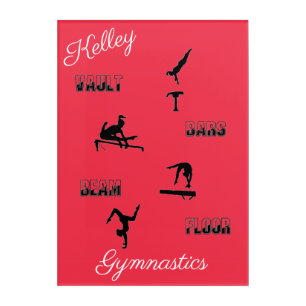 Gymnastics Vault, Bars, Beam, Floor Acrylic Print
