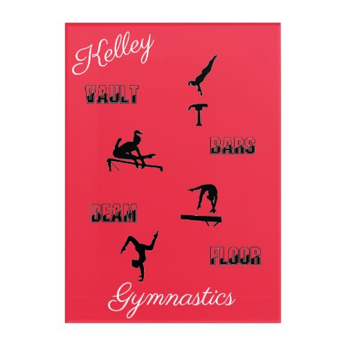 Gymnastics Vault Bars Beam Floor  Acrylic Print