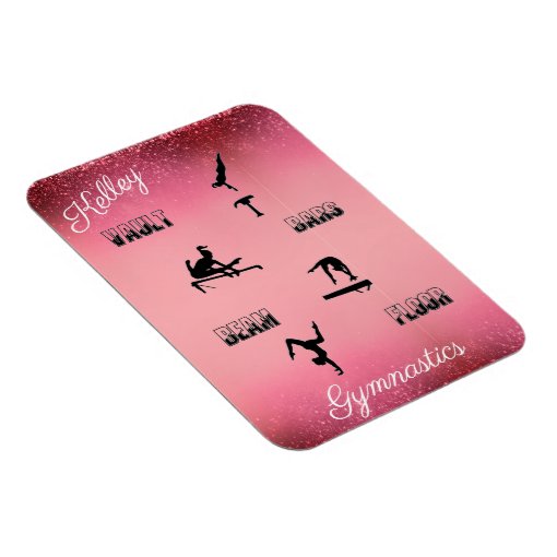 Gymnastics Vault, Bars, Beam, Floor Custom Magnet | Zazzle