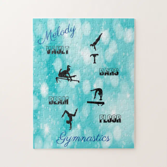 Gymnastics Vault, Bars, Beam, Floor Custom Puzzle Zazzle
