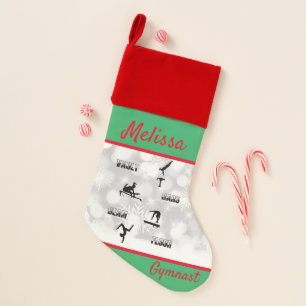 Gymnastics Vault, Bars, Beam, Floor Gymnast Christmas Stocking
