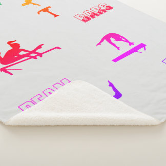 Gymnastics Vault, Bars, Beam, Floor Sherpa Blanket